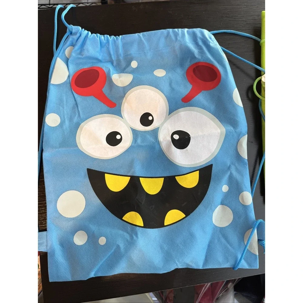 Small‎ Set (7) Silly Monster Drawstring Bags, Apparel Accessories 11.5x15